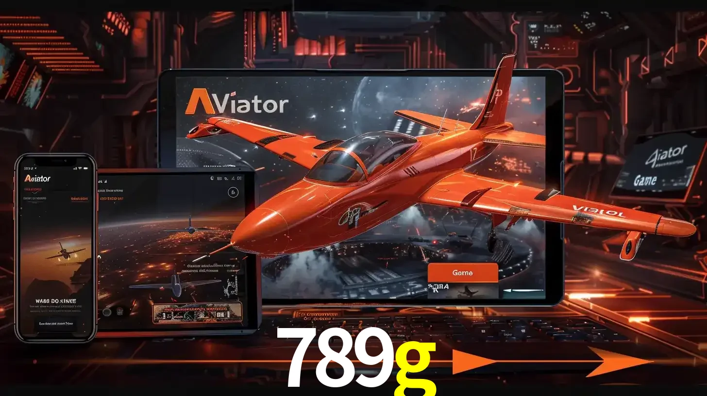 Apresentação tecnológica do jogo Aviator com um avião saindo da tela de um tablet, demonstrando a experiência imersiva em múltiplos dispositivos no 789g.